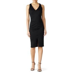 27) ALEXIA ADMOR V Neck Sheath Dress MSRP $200 FLAW